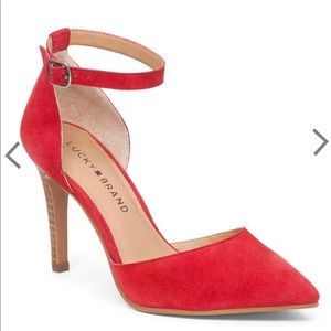 Lucky Brand Chili Pepper Suede Pumps